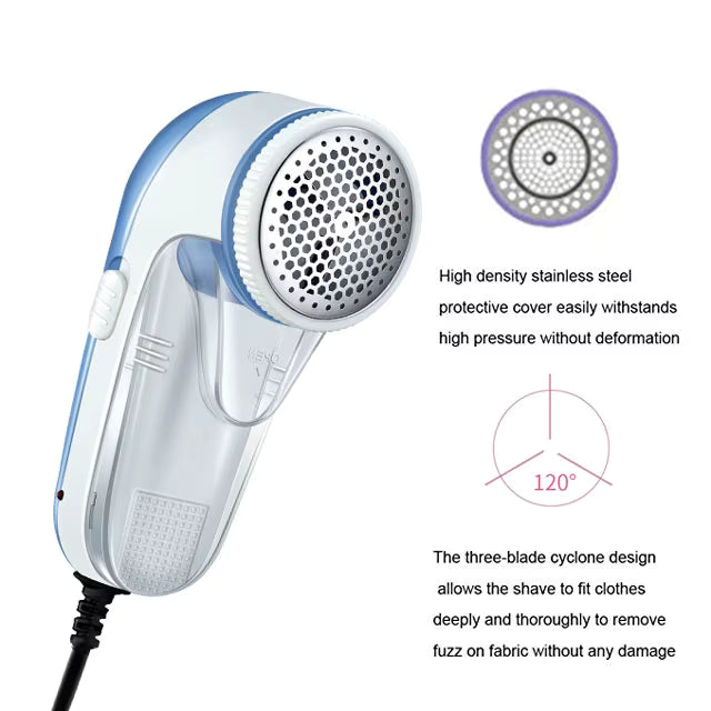 Portable Electric Lint Remover for Clothes | Powerful Fabric Shaver Removes Lint, Fuzz & Pills from Sweaters, Blankets & Jackets (Set of 1)